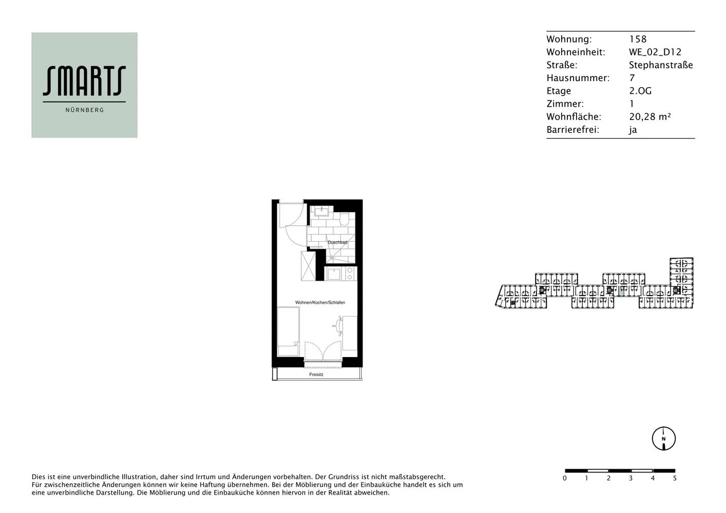 1 Zimmer Wohnung mit 20 m² in Nürnberg – Bild 8