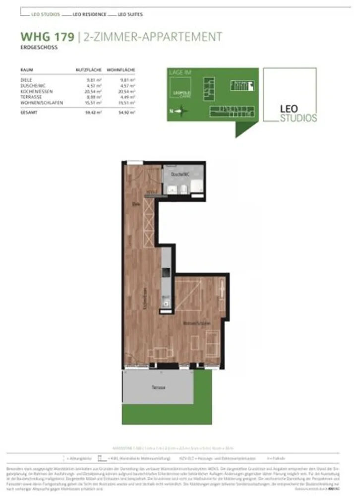 2 room apartment with 55 m² in Munich – Photo 2