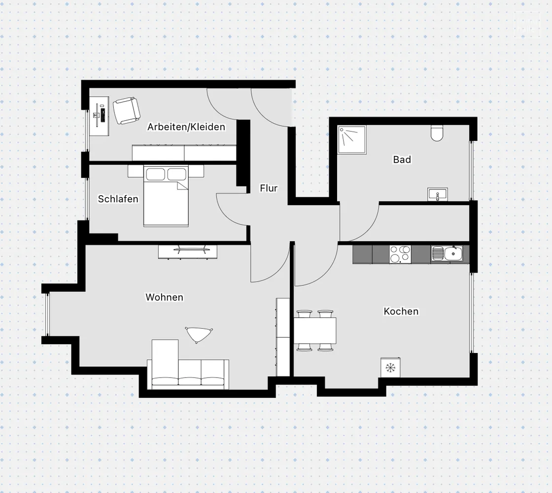 3 Zimmer Wohnung mit 64 m² in Halle (Saale) – Bild 11