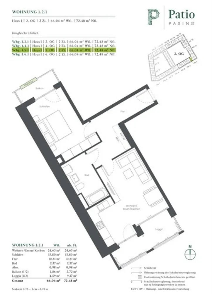 2 Zimmer Wohnung mit 66 m² in München – Bild 2