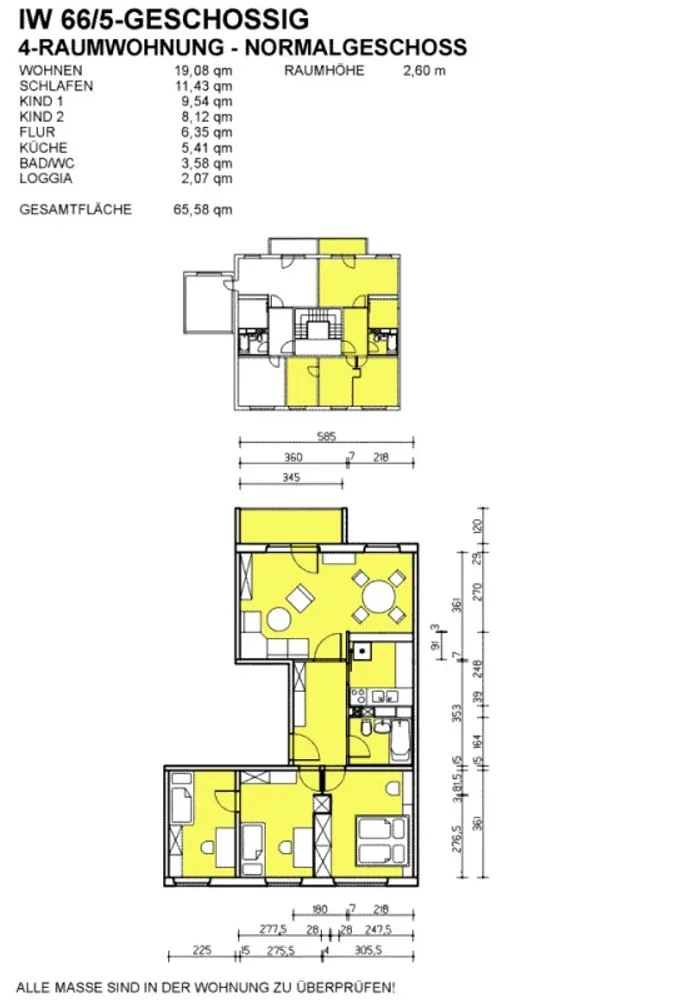 4 Zimmer Wohnung mit 65 m² in Dresden – Bild 2