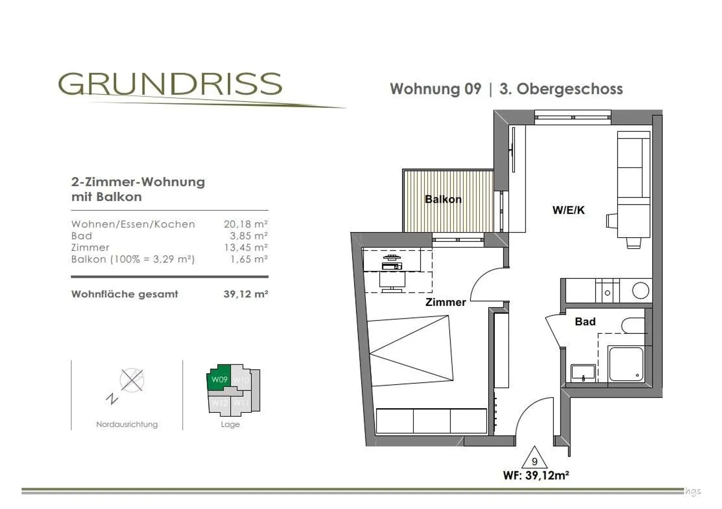 2 Zimmer Wohnung mit 39 m² in Landshut – Bild 10