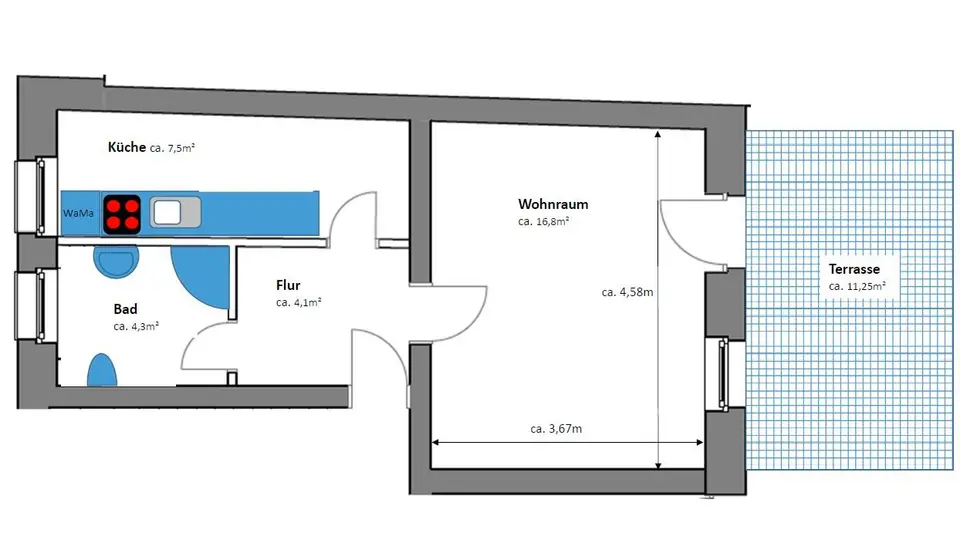 Studio mit 36 m² in Eberswalde – Bild 5