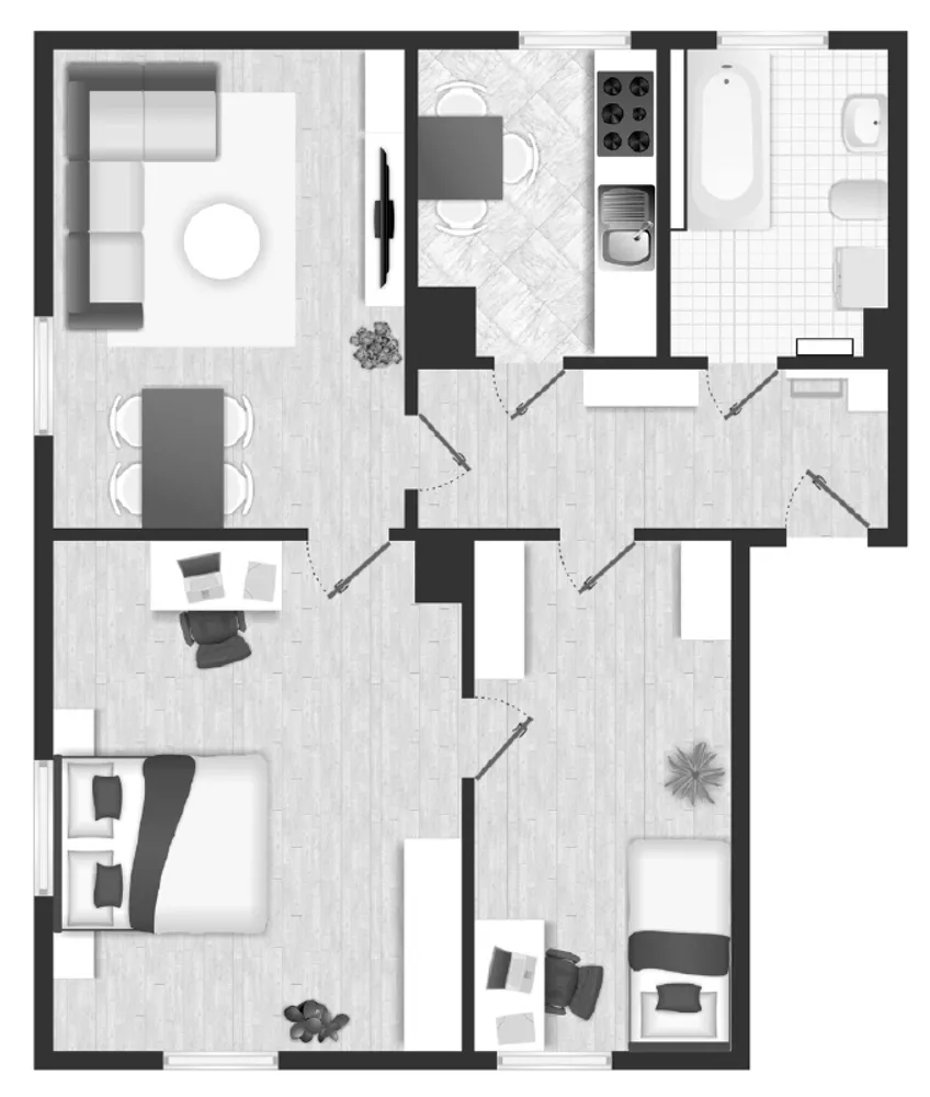3 Zimmer Wohnung mit 51 m² in Dresden – Bild 2