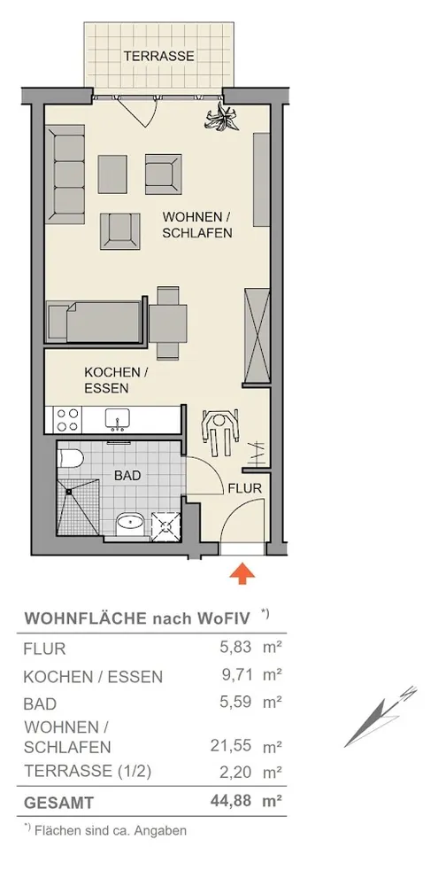 1 room apartment with 45 m² in Dresden – Photo 4