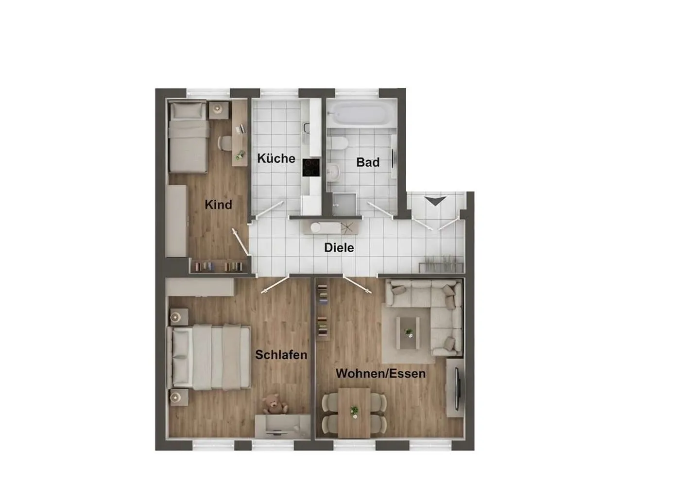 3 Zimmer Wohnung mit 61 m² in Leipzig – Bild 4