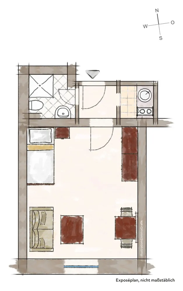 1 Zimmer Wohnung mit 23 m² in Frankfurt am Main – Bild 4