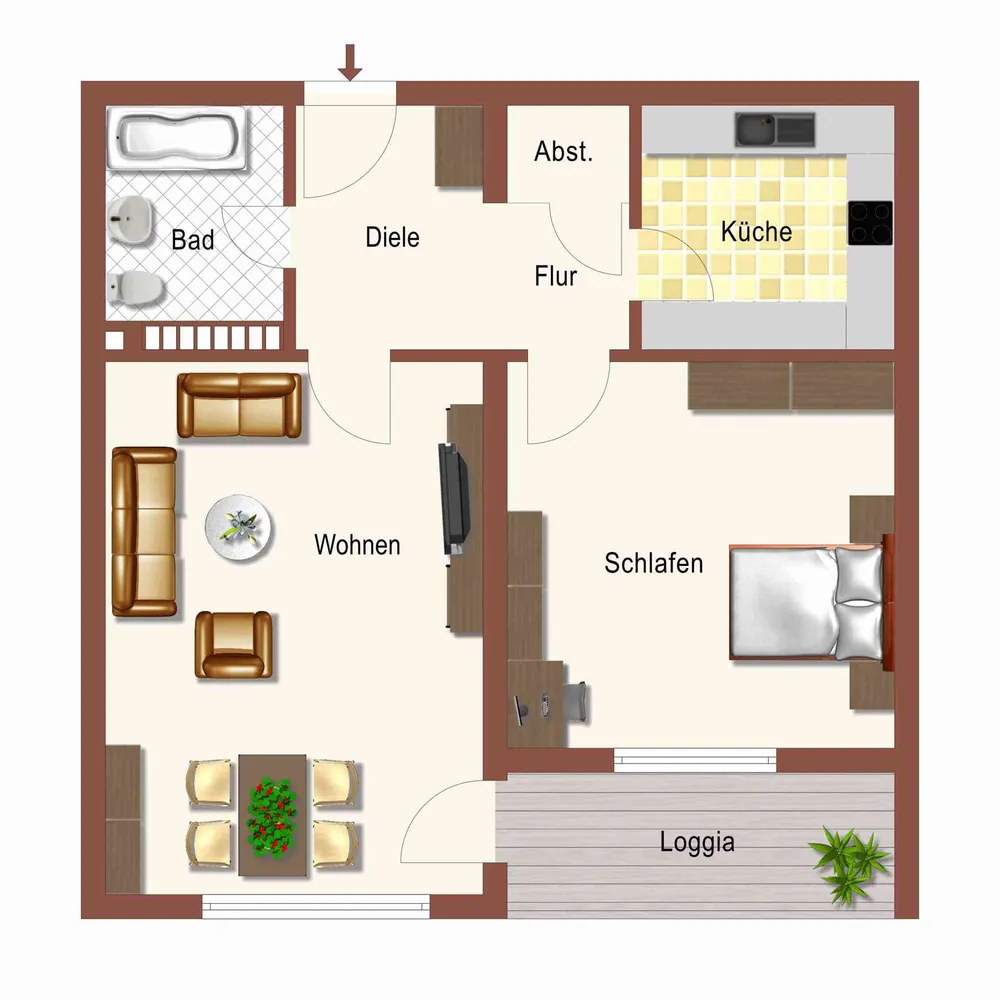 2 room apartment with 46 m² in Dortmund – Photo 5