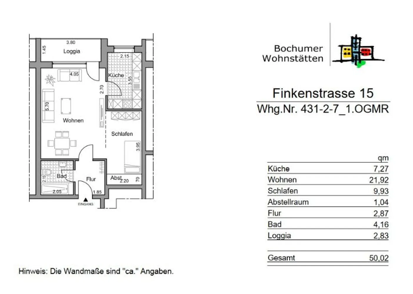1 Zimmer Wohnung mit 50 m² in Bochum – Bild 7