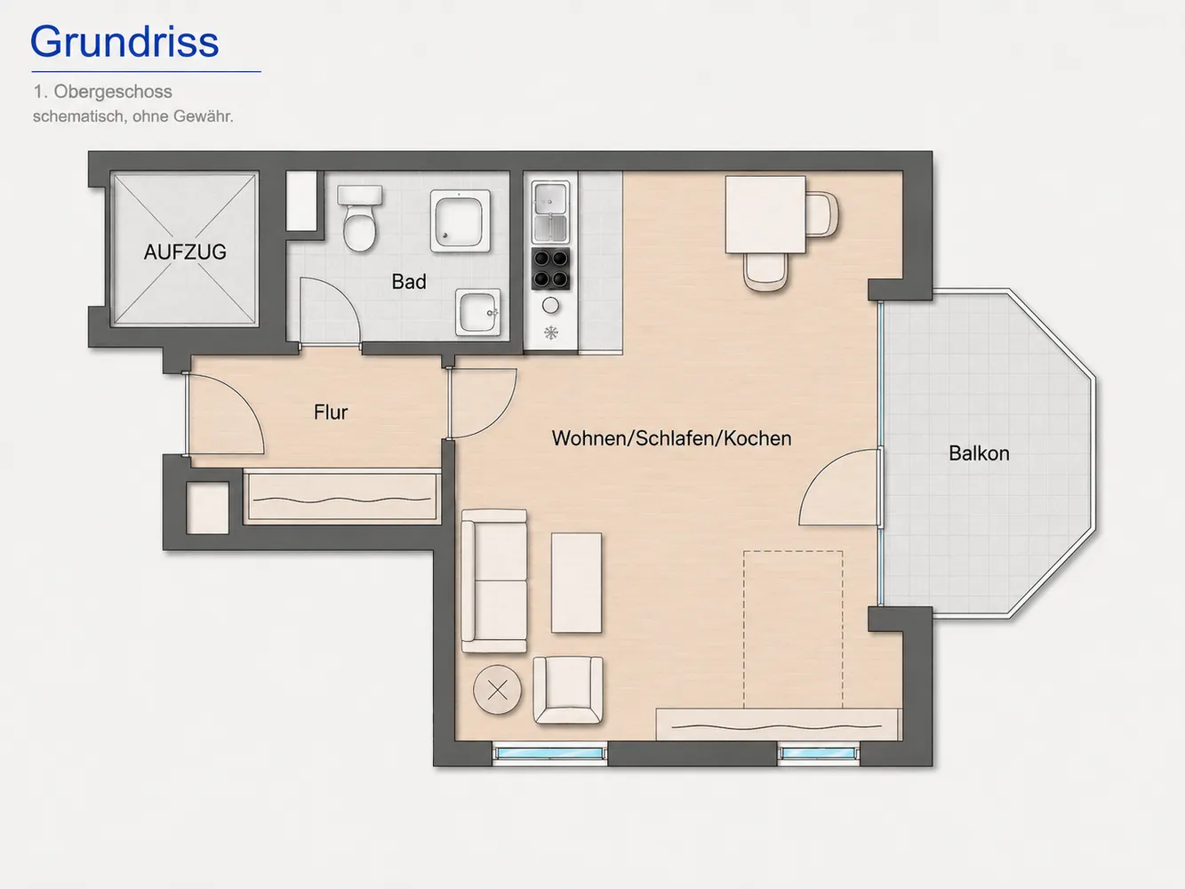 1 Zimmer Wohnung mit 30 m² in Stuttgart – Bild 7