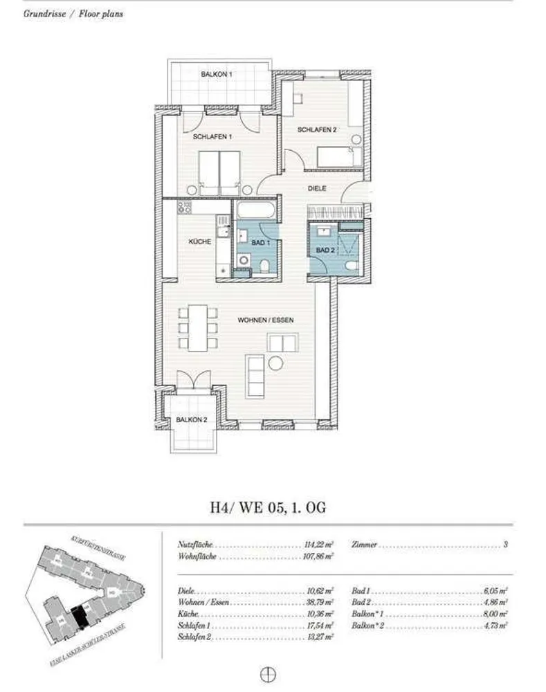 4 room apartment with 108 m² in Berlin – Photo 2