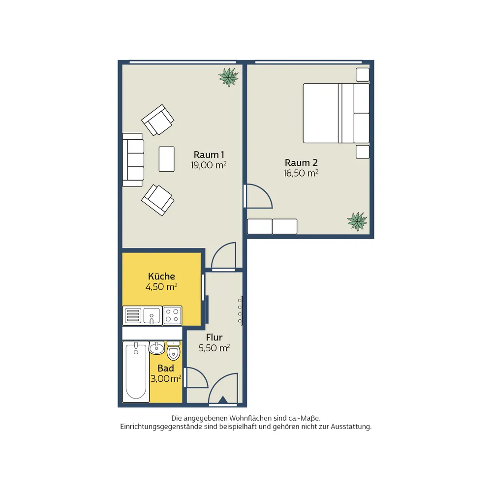 2 Zimmer Wohnung mit 48 m² in Leipzig – Bild 2