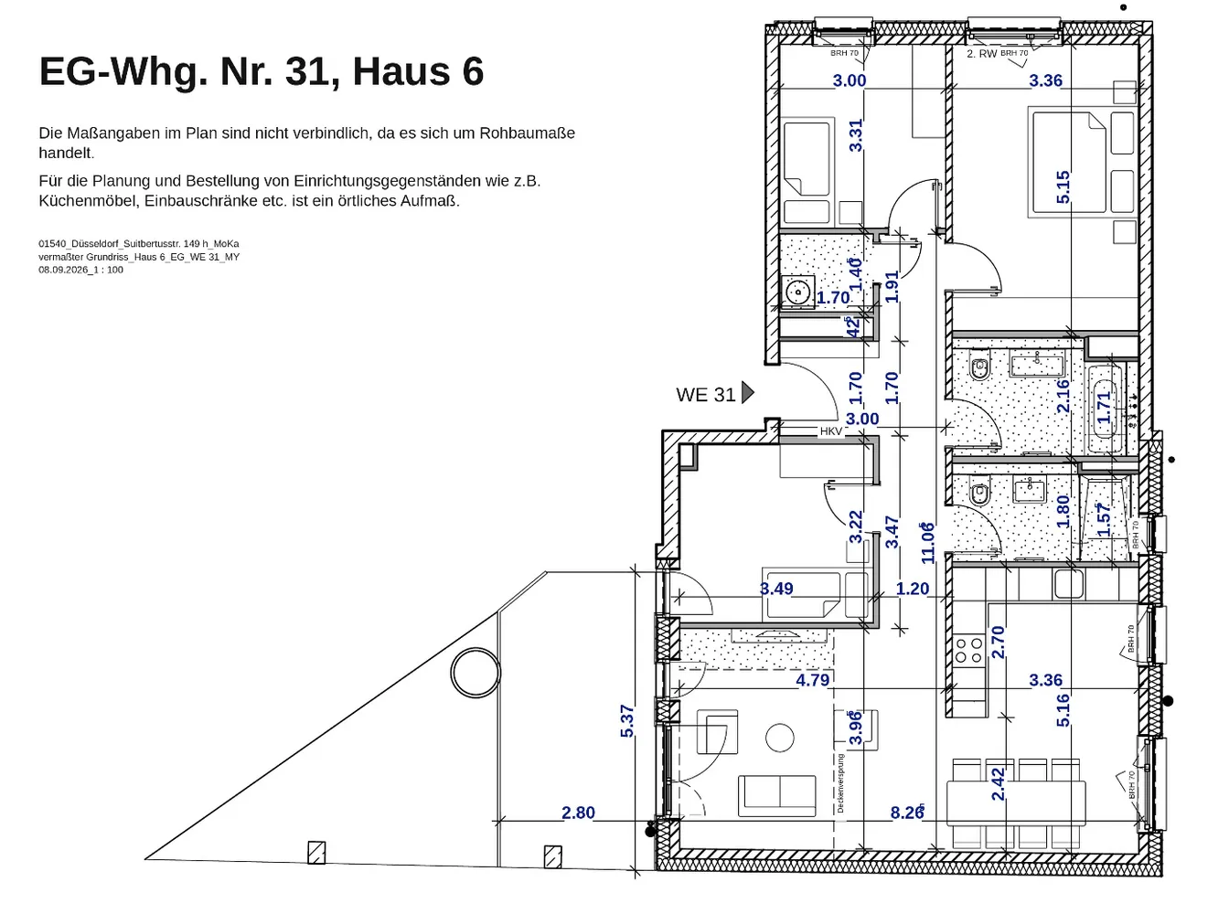 4 room apartment with 109 m² in Düsseldorf – Photo 3
