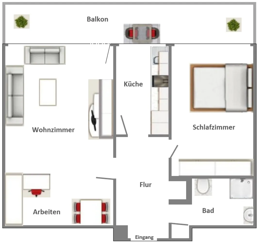 3 Zimmer Wohnung mit 65 m² in Hagen – Bild 2
