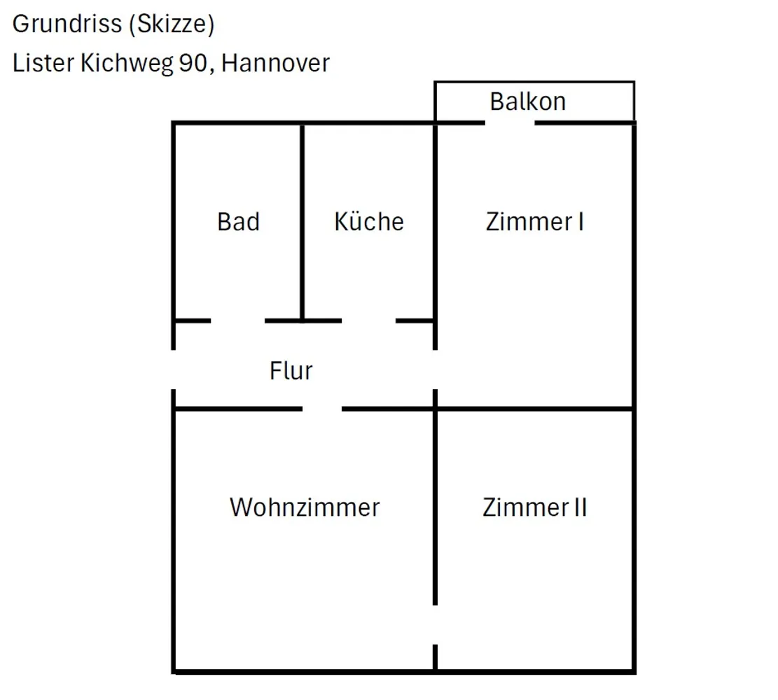 3 Zimmer Wohnung mit 55 m² in Hannover – Bild 4