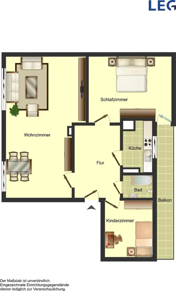 3 room apartment with 56 m² in Cologne – Photo 1