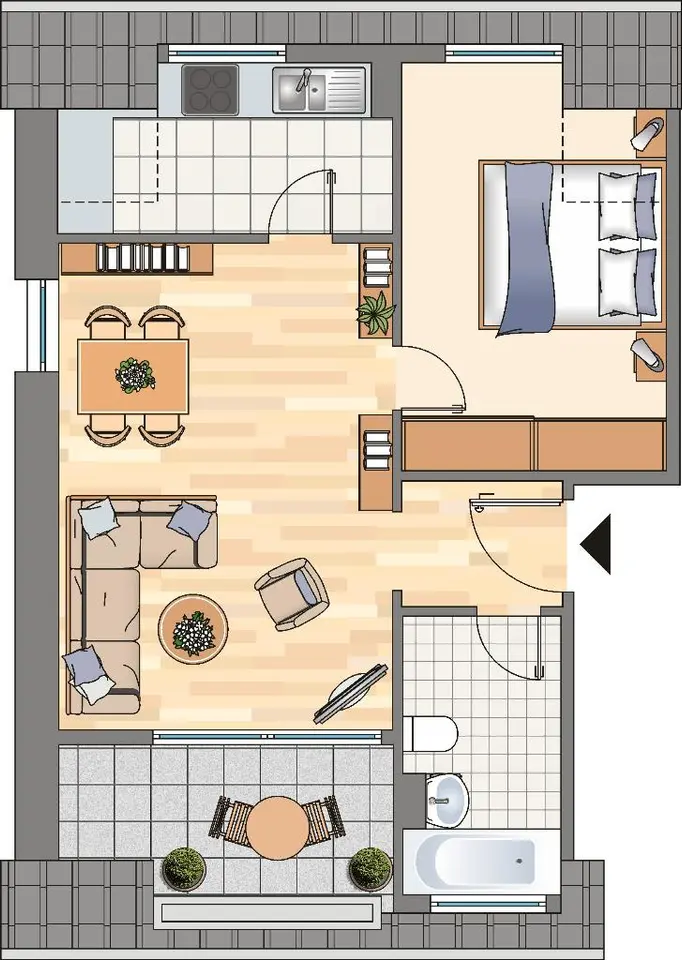 3 Zimmer Wohnung mit 46 m² in Dortmund – Bild 2