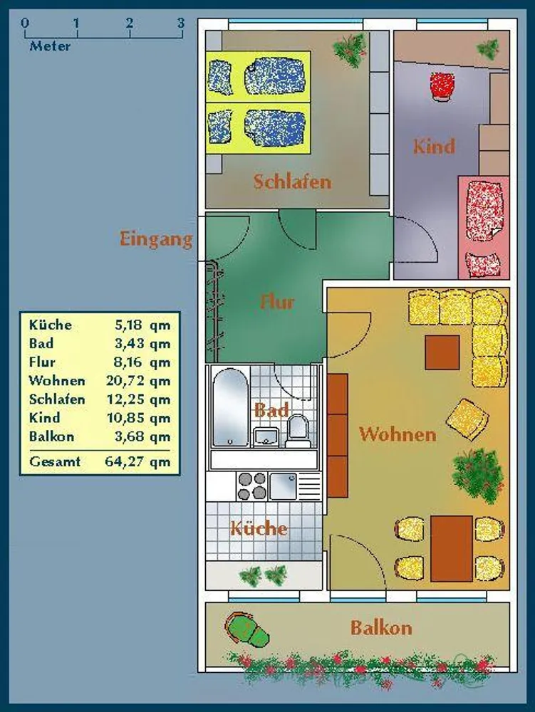 3 Zimmer Wohnung mit 64 m² in Dresden – Bild 4