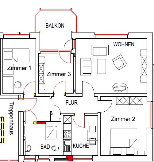 4 Zimmer Wohnung mit 81 m² in Leer – Bild 4