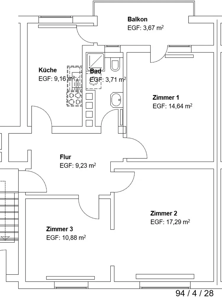 3 Zimmer Wohnung mit 69 m² in Kassel – Bild 3