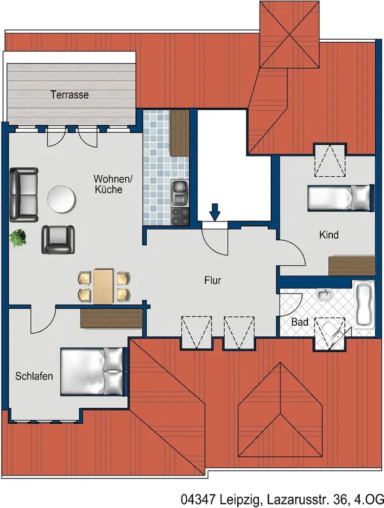 3 Zimmer Wohnung mit 90 m² in Leipzig – Bild 1