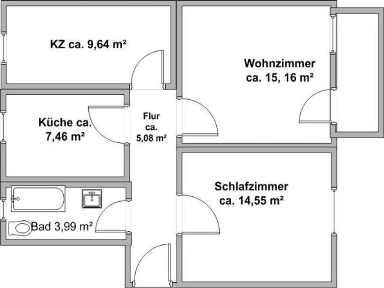3 Zimmer Wohnung mit 58 m² in Magdeburg – Bild 9