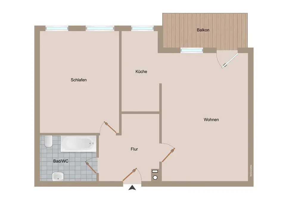 2 Zimmer Wohnung mit 56 m² in Mittweida – Bild 4