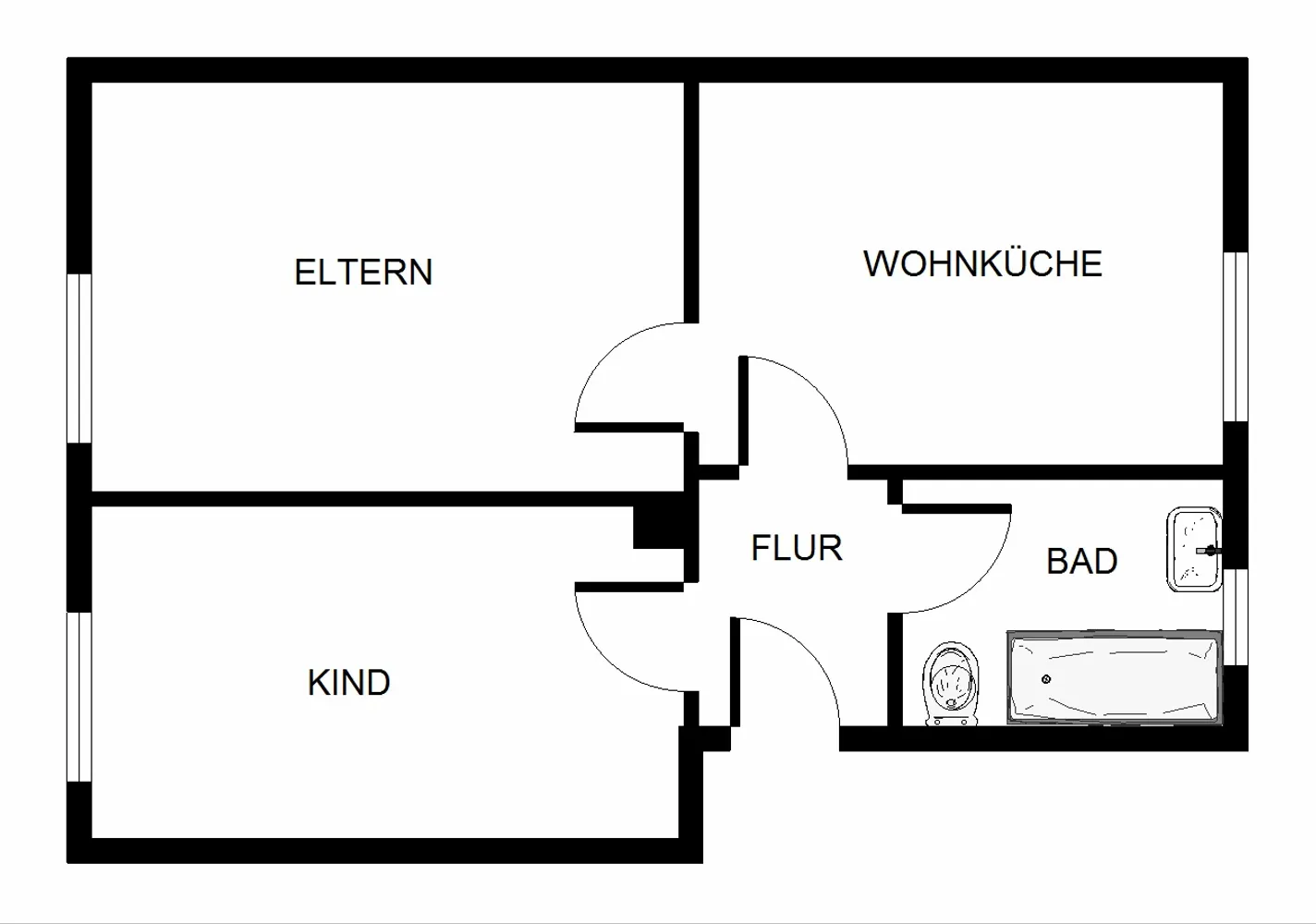 2 room apartment with 49 m² in Ludwigshafen am Rhein – Photo 2