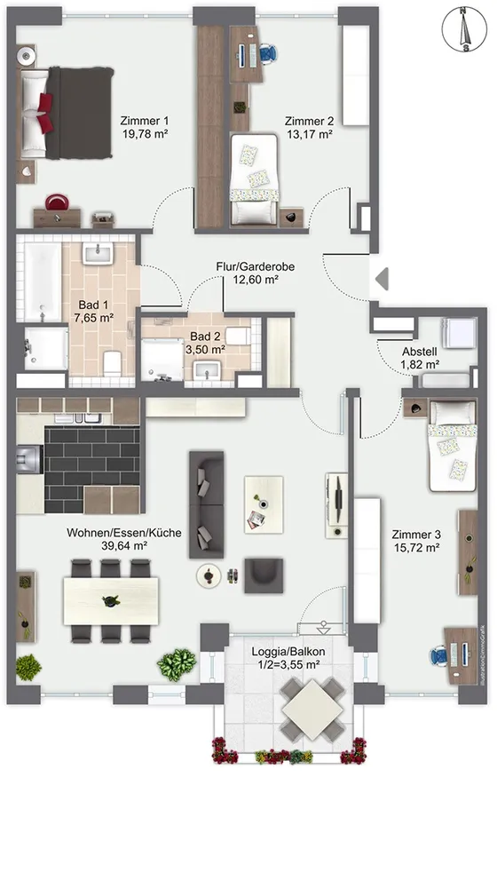 4 Zimmer Wohnung mit 117 m² in Hamburg – Bild 4