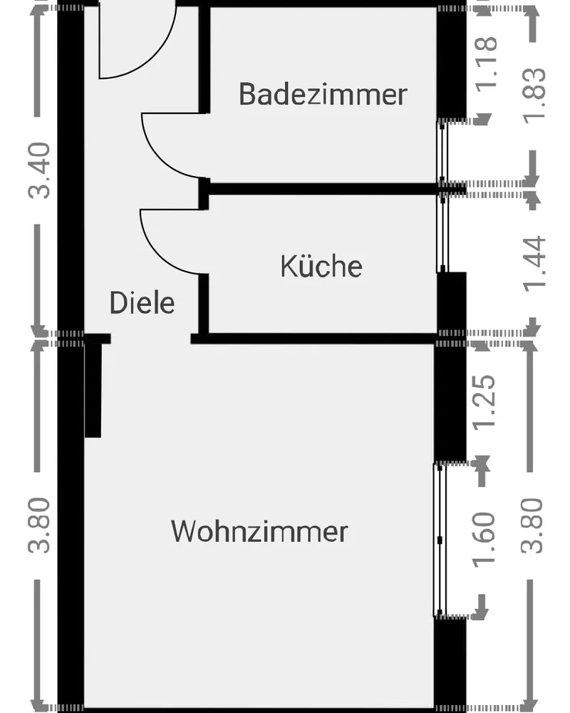 1 Zimmer Wohnung mit 26 m² in Krefeld – Bild 5