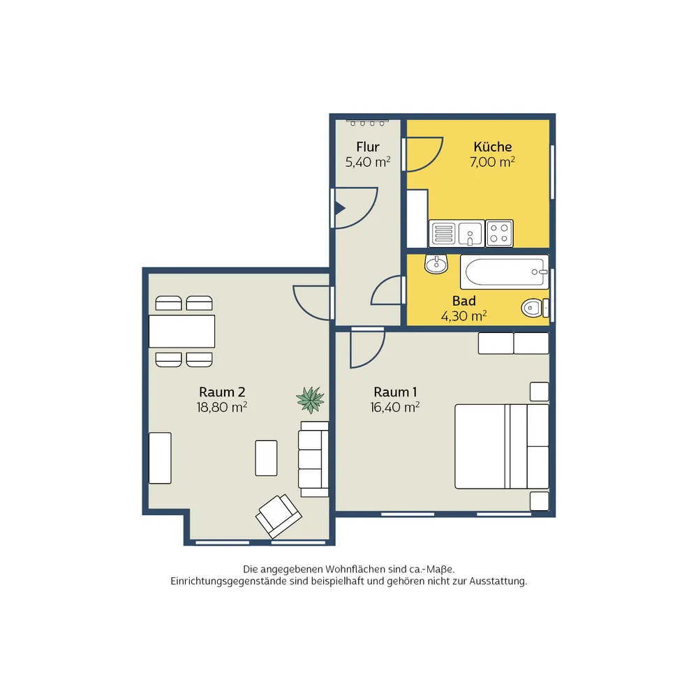 2 Zimmer Wohnung mit 47 m² in Leipzig – Bild 2