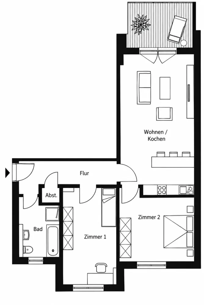 3 Zimmer Wohnung mit 87 m² in Gießen – Bild 2