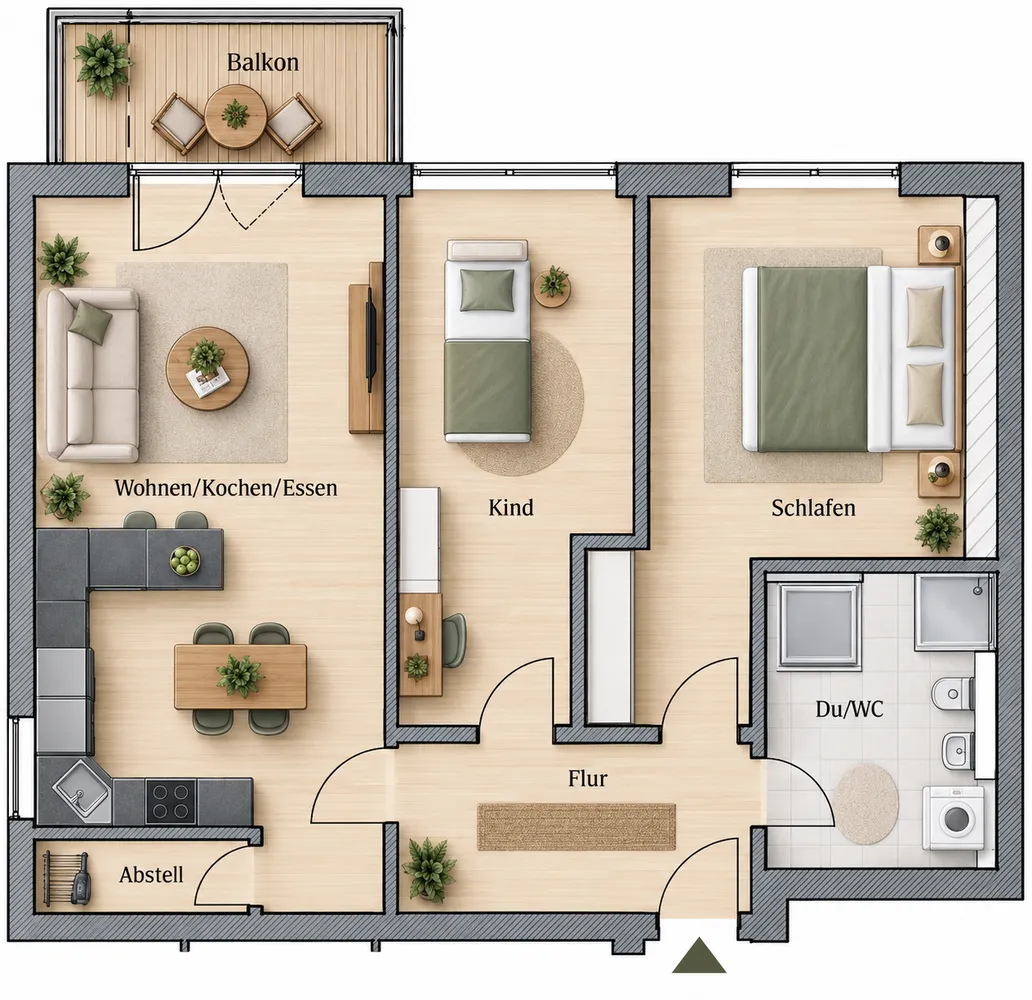 3 Zimmer Wohnung mit 71 m² in Werder (Havel) – Bild 2