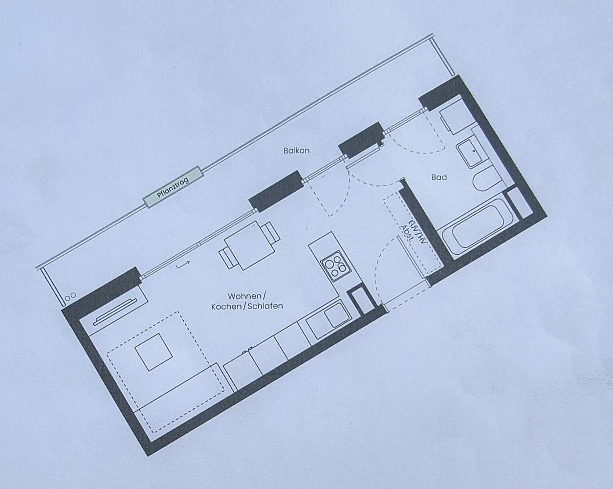1 Zimmer Wohnung mit 35 m² in München – Bild 1