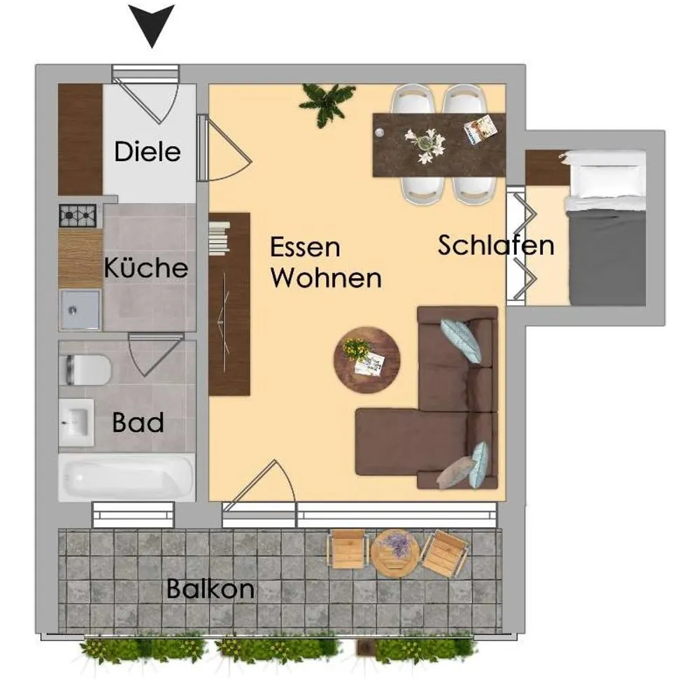 1 Zimmer Wohnung mit 40 m² in Freising – Bild 4
