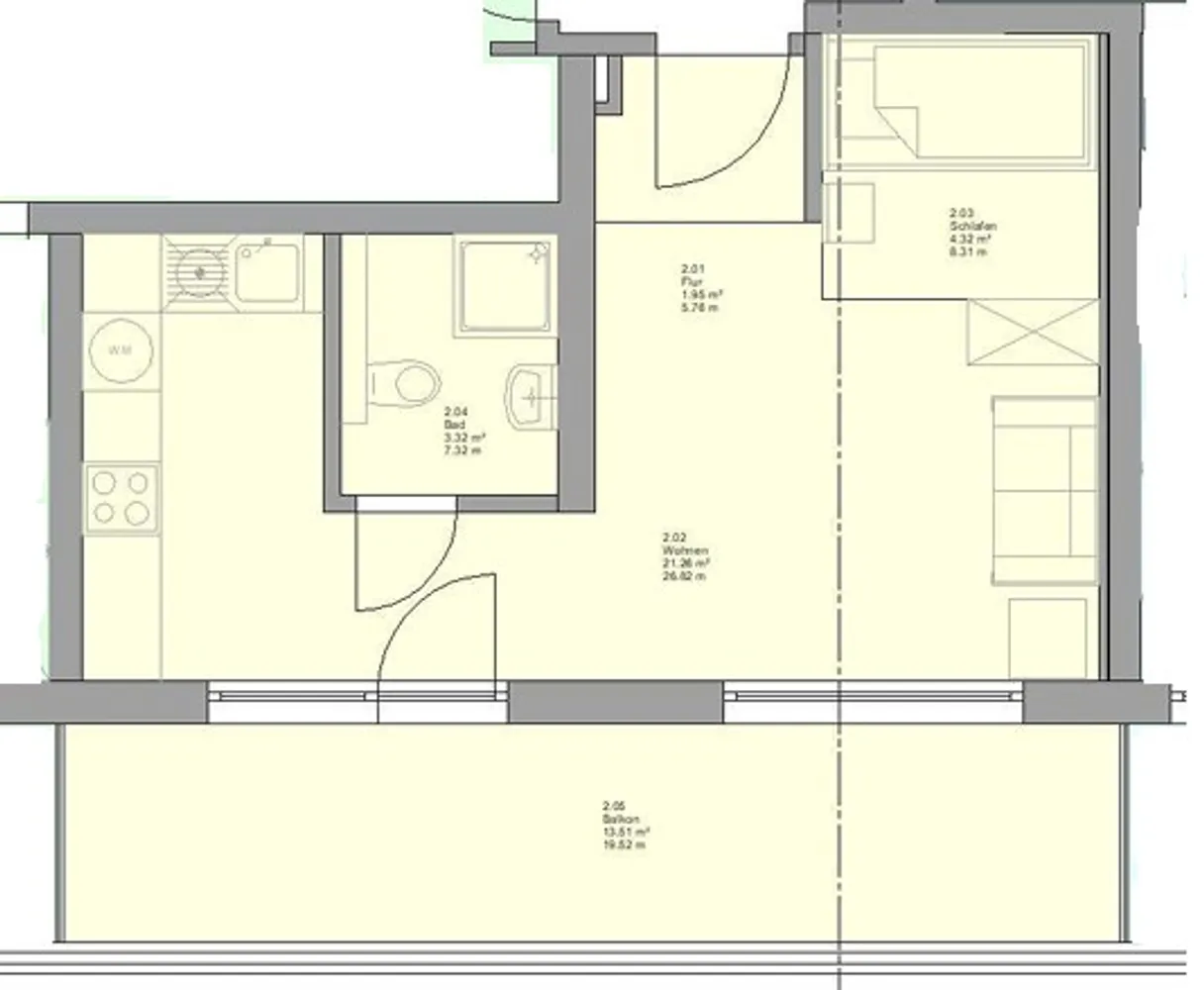 1 Zimmer Wohnung mit 44 m² in Düsseldorf – Bild 6