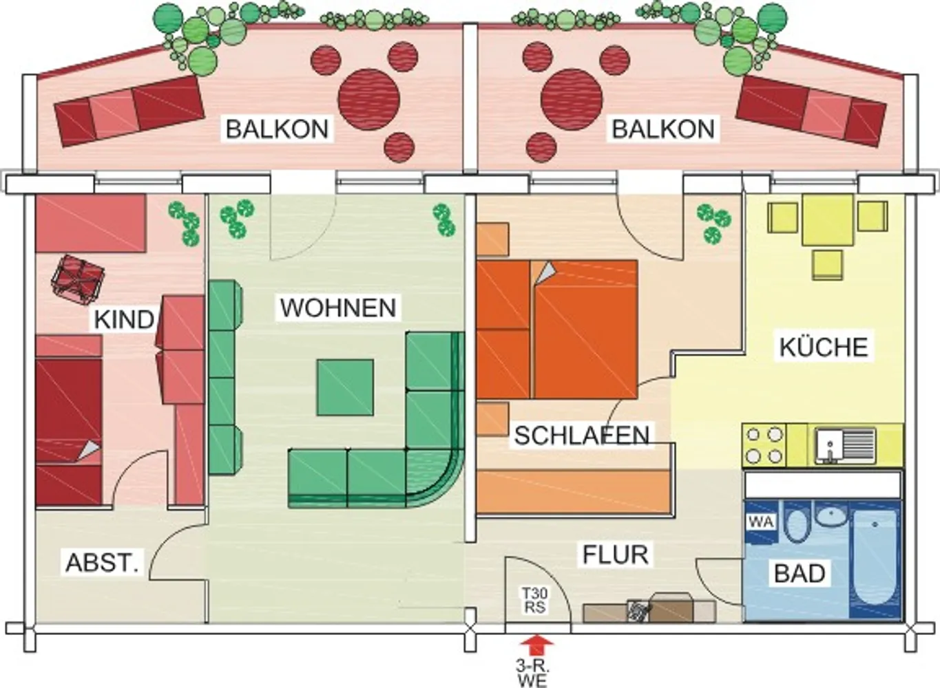 3 room apartment with 76 m² in Chemnitz – Photo 2