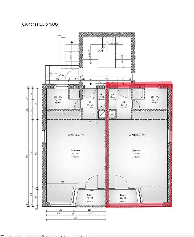1 room apartment with 31 m² in Brunswick – Photo 3
