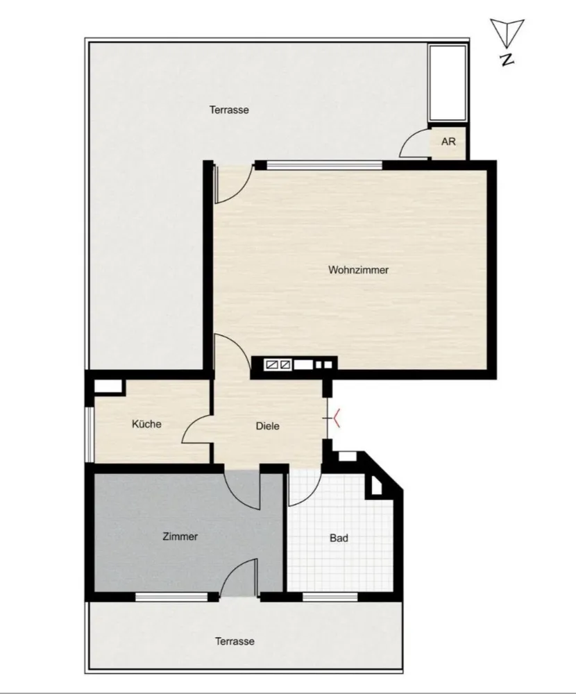 2 Zimmer Wohnung mit 77 m² in Frankfurt am Main – Bild 1