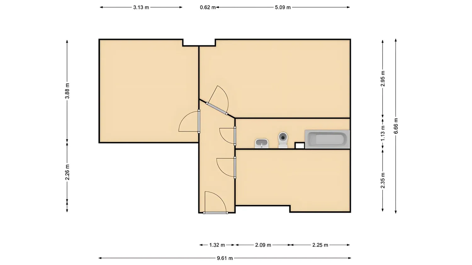 2 Zimmer Wohnung mit 59 m² in Berlin – Bild 1