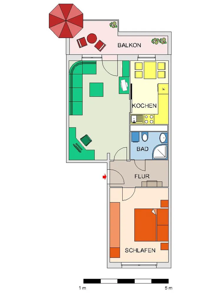 2 Zimmer Wohnung mit 58 m² in Chemnitz – Bild 2