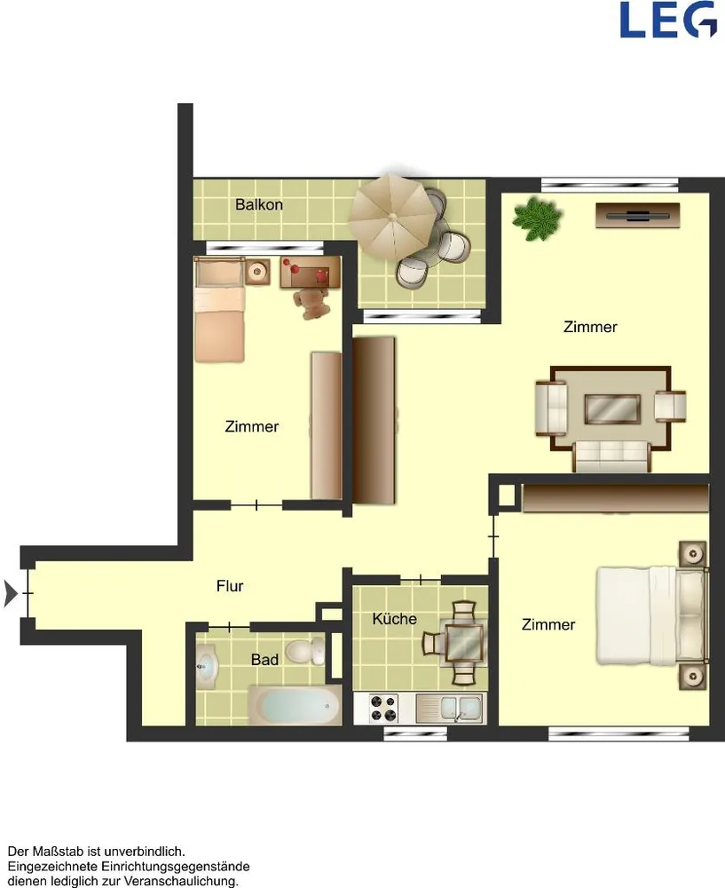 3 room apartment with 71 m² in Monheim am Rhein – Photo 1