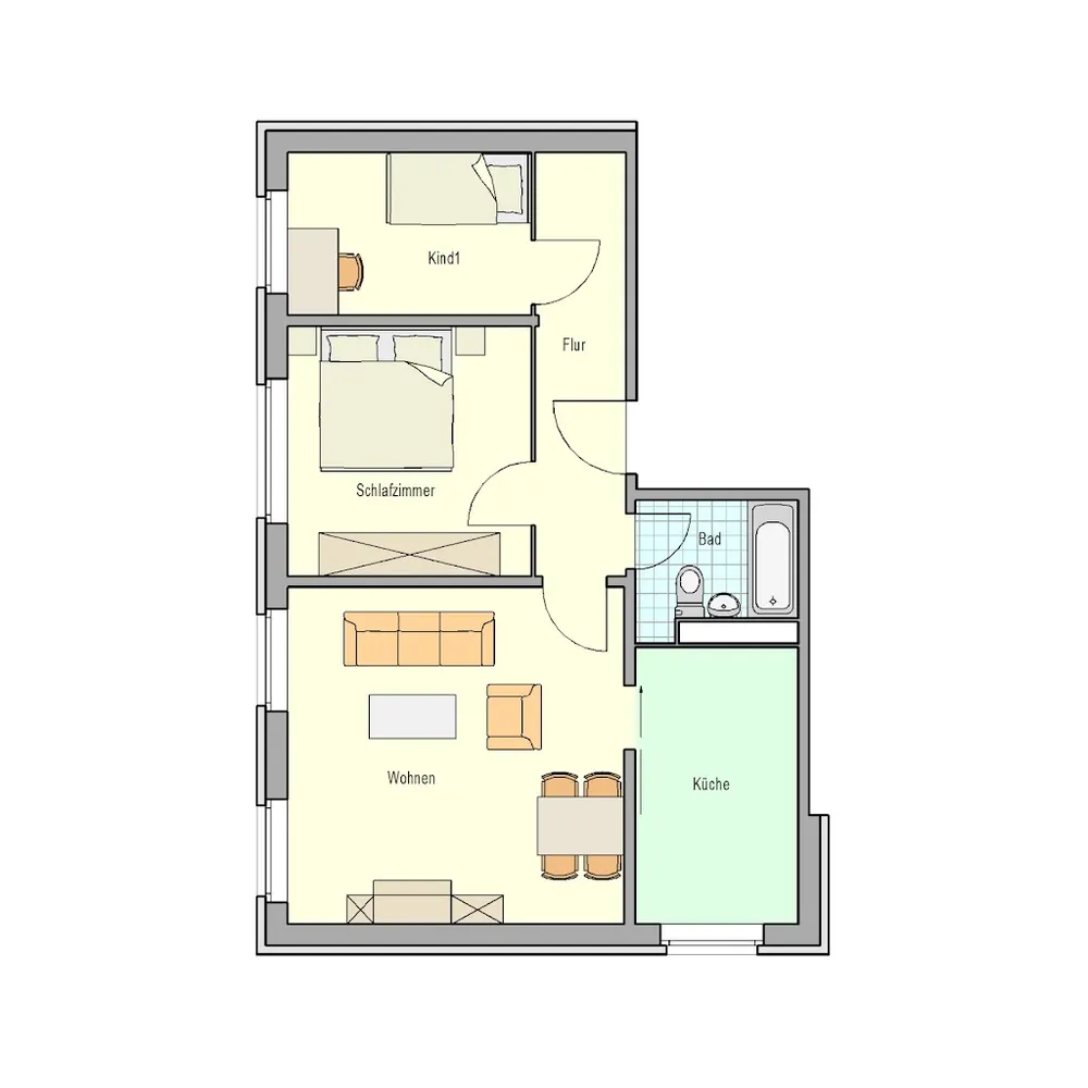 3 room apartment with 61 m² in Rostock – Photo 3