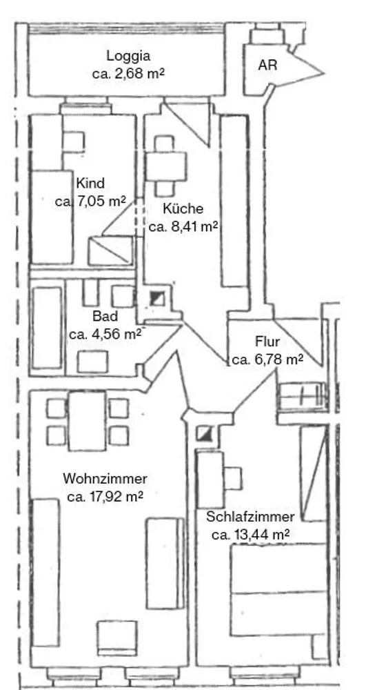 3 Zimmer Wohnung mit 62 m² in Leipzig – Bild 2