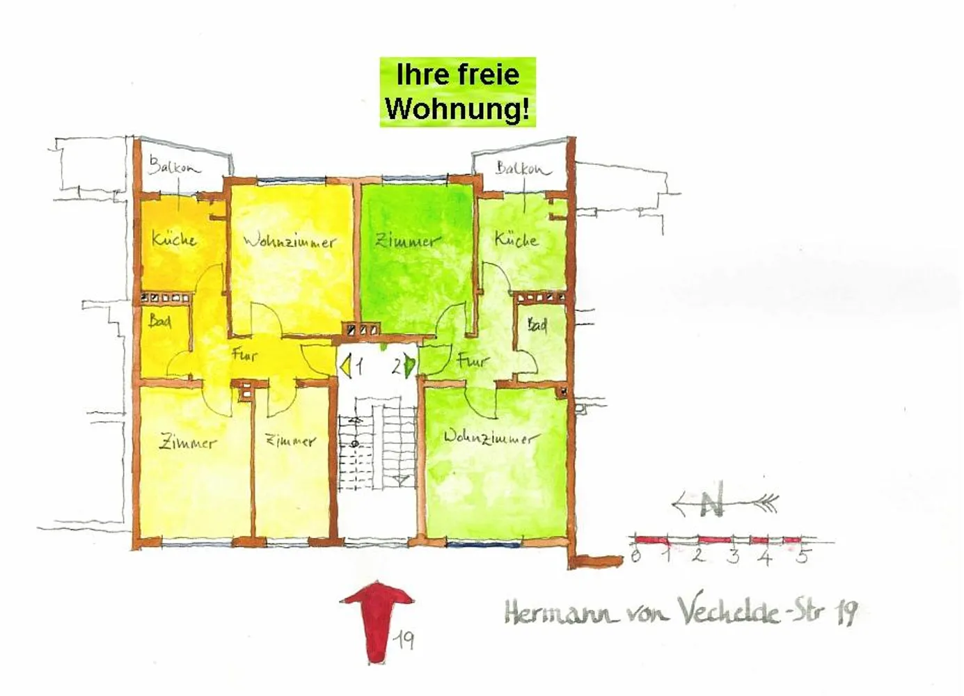 2 Zimmer Wohnung mit 50 m² in Braunschweig – Bild 1