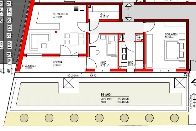 3 Zimmer Wohnung mit 76 m² in Saarbrücken – Bild 7