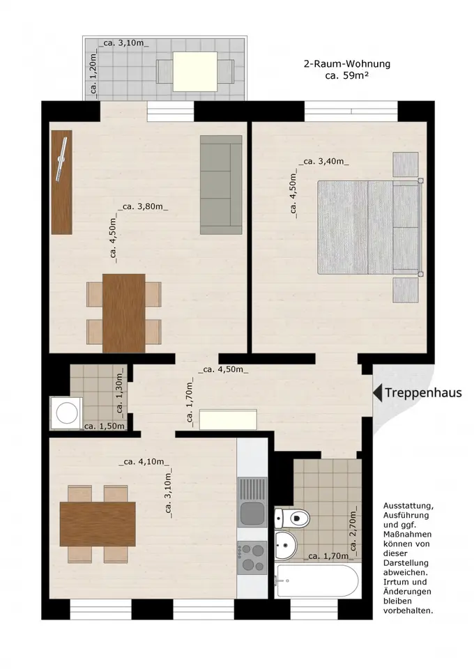 2 Zimmer Wohnung mit 60 m² in Dessau-Roßlau – Bild 5