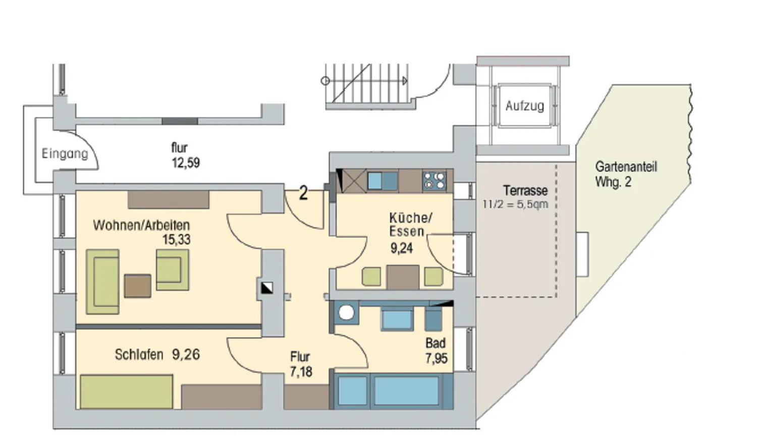 2 Zimmer Wohnung mit 54 m² in Fürth – Bild 4