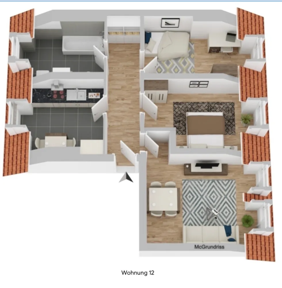 3 Zimmer Wohnung mit 66 m² in Halle (Saale) – Bild 1