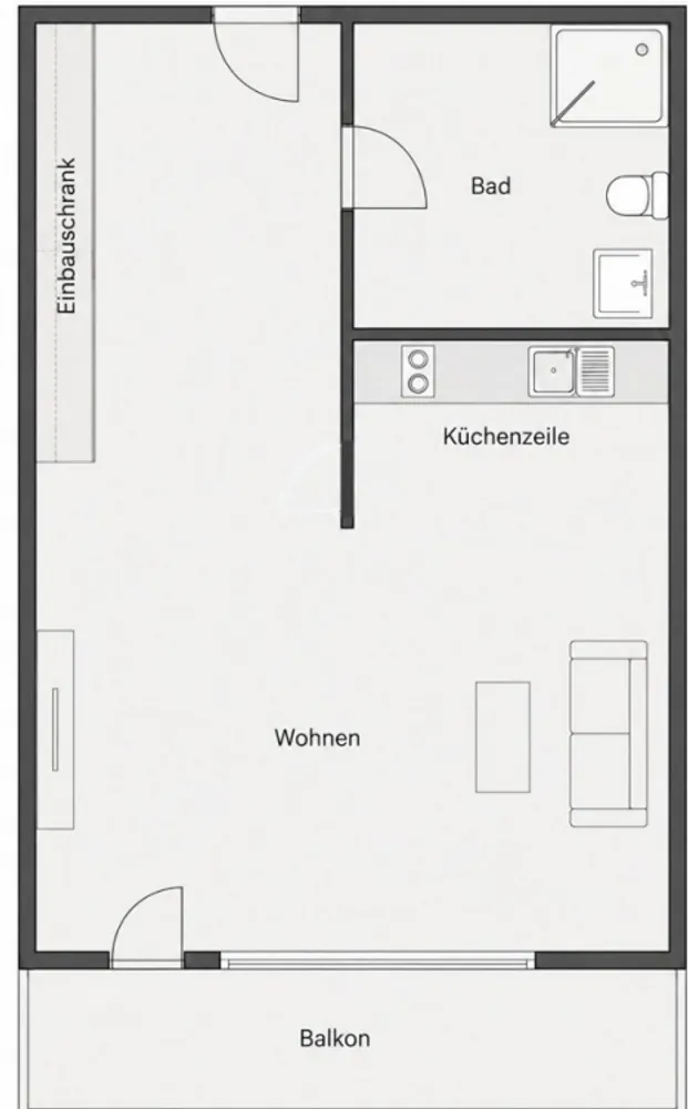 1 Zimmer Wohnung mit 38 m² in München – Bild 3